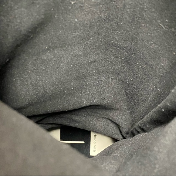 Dolce Vita Fynn Black Suede Crocodile Embossed Leather Heeled Tall Boot 7 1/2 - Picture 13 of 15